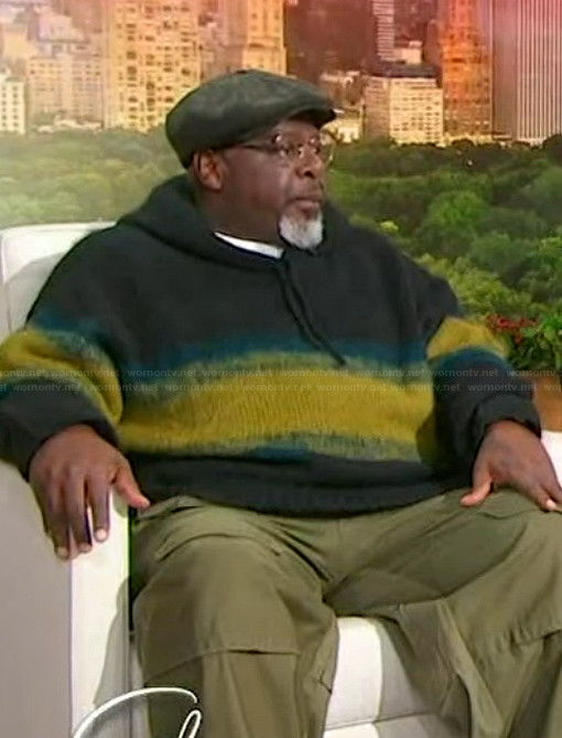 Cedric the Entertainer's stripe hoodie on Sherri