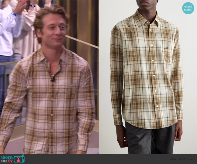 Jeremy’s plaid shirt on Live with Kelly