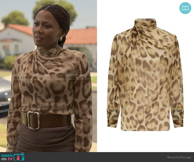 Celine Silk Blouse worn by Jax Stewart (Emayatzy Corinealdi) on Reasonable Doubt