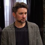 Chad’s grey marled patch pocket blazer on Days of our Lives