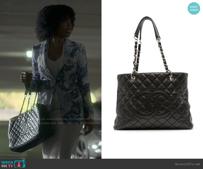 Chanel Caviar Grand Shopping Tote Bag worn by Monica Wilson (Brandee Evans) on Reasonable Doubt