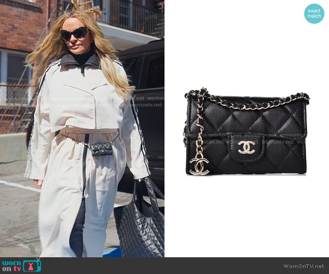 Chanel Caviar Quilted Flap Classic Belt Bag in Black worn by Heather Gay on The Real Housewives of Salt Lake City