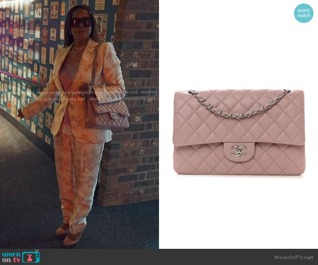 Chanel Caviar Quilted Jumbo Double Flap Bag worn by Mary Cosby on The Real Housewives of Salt Lake City