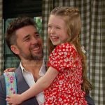 Charlotte’s red floral tiered dress on Days of our Lives