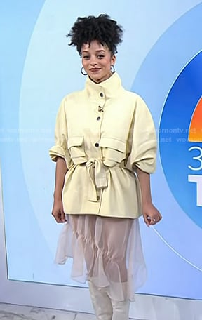 Chase Infiniti’s Ivory jacket and pink tulle skirt on Today