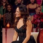 Cheryl’s black embellished dress on The Golden Bachelor