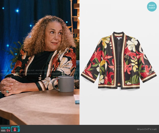 Chico's Traveler Collection Tropical-Lily Crushed Jacket