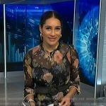 Morgan’s black floral chiffon dress on NBC News Daily