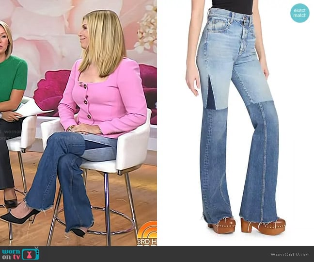 Chloe Paneled Mid-Rise Jeans worn by Jill Martin on Today