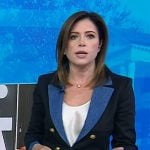 Chloe’s black denim trim blazer on Today