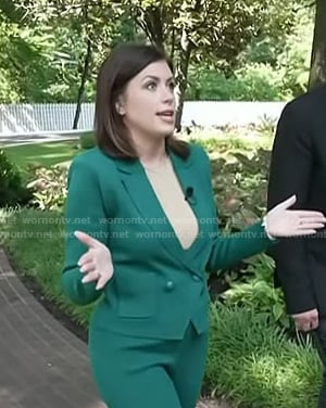 Chloe’s green knit blazer on Today