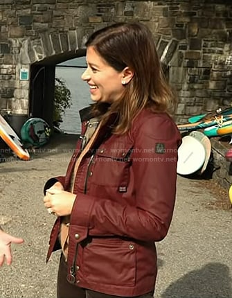 Chloe's red utility jacket on Today