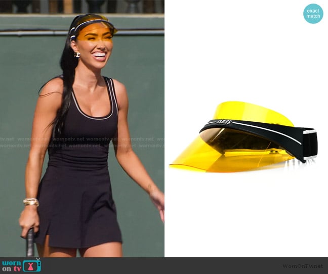 Christian Dior Sun Visor worn by Bre Tiesi on Selling Sunset