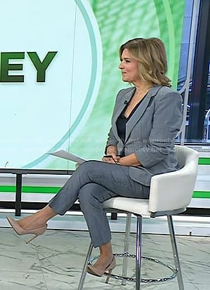 Christine Romans' grey blazer and cropped pants on Today