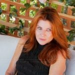 Cindy’s black smocked top on The Golden Bachelor