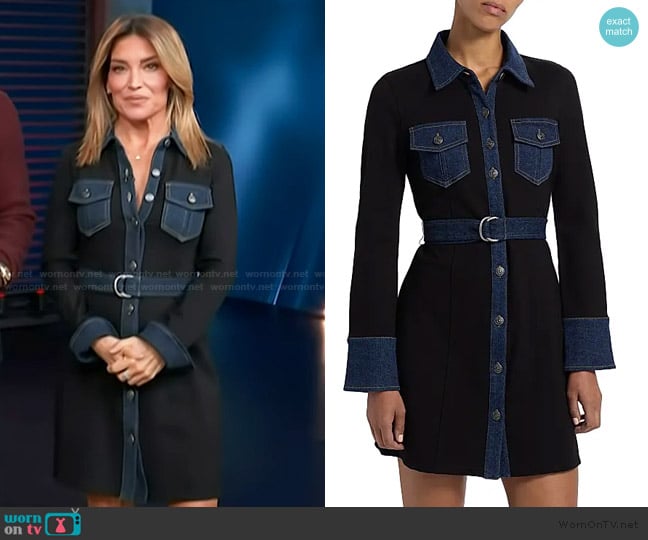 Kit’s contrast denim dress on Access Hollywood