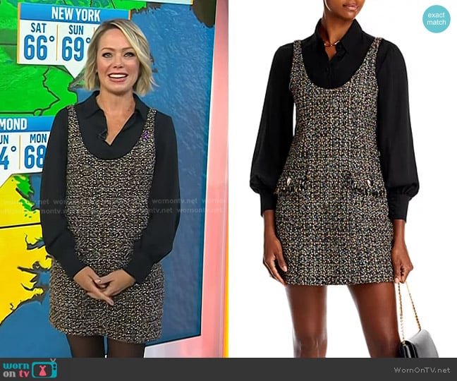 Cinq a Sept Florianna Confetti Tweed Mini Dress worn by Dylan Dreyer on Today