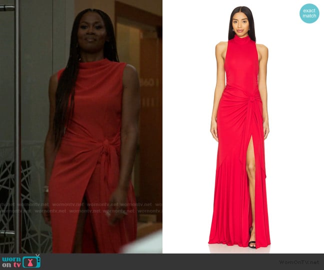 Cinq a Sept Rori Gown worn by Jax Stewart (Emayatzy Corinealdi) on Reasonable Doubt