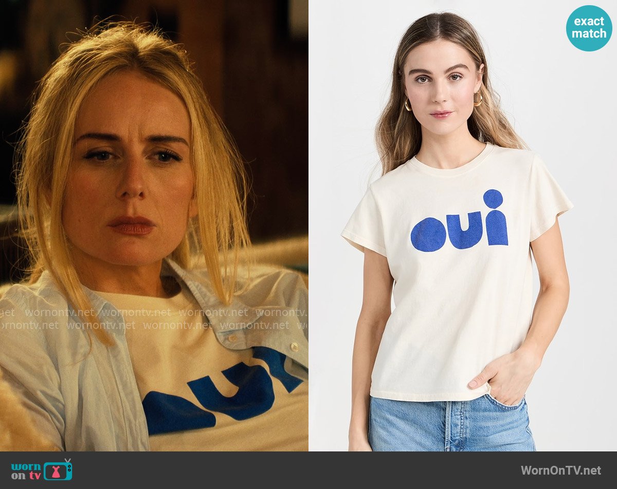 Clare V Classic Tee worn by Morgan (Justine Lupe) on Nobody Wants This