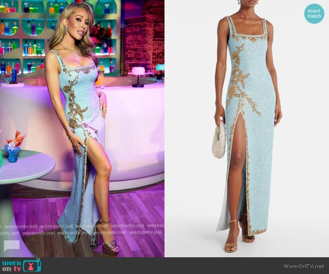 Clio Peppiatt Asterias Embellished Gown worn by Lisa Hochstein (Lisa Hochstein) on The Real Housewives of Miami