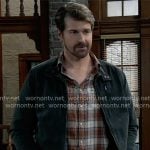 Cody’s plaid shirt and grey jacket on General Hospital