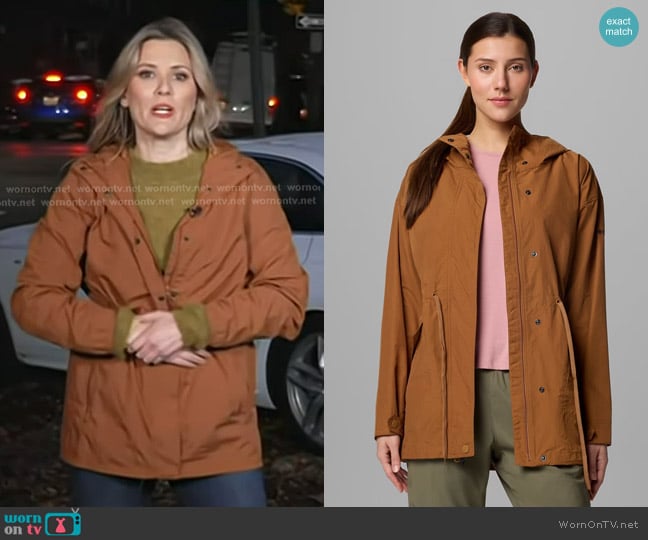 Columbia Pardon My Jacket in Camel Brown worn by Erin McLaughlin on Today