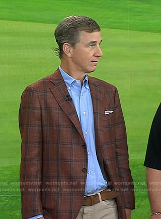 Cooper Manning's brown plaid blazer on Today