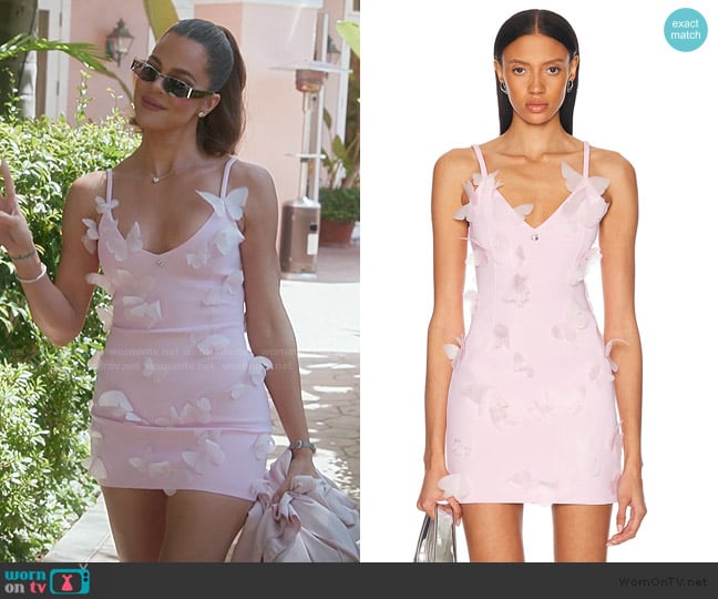 Coperni Scuba Butterfly Slip Dress worn by Khloe Kardashian (Khloe Kardashian) on The Kardashians