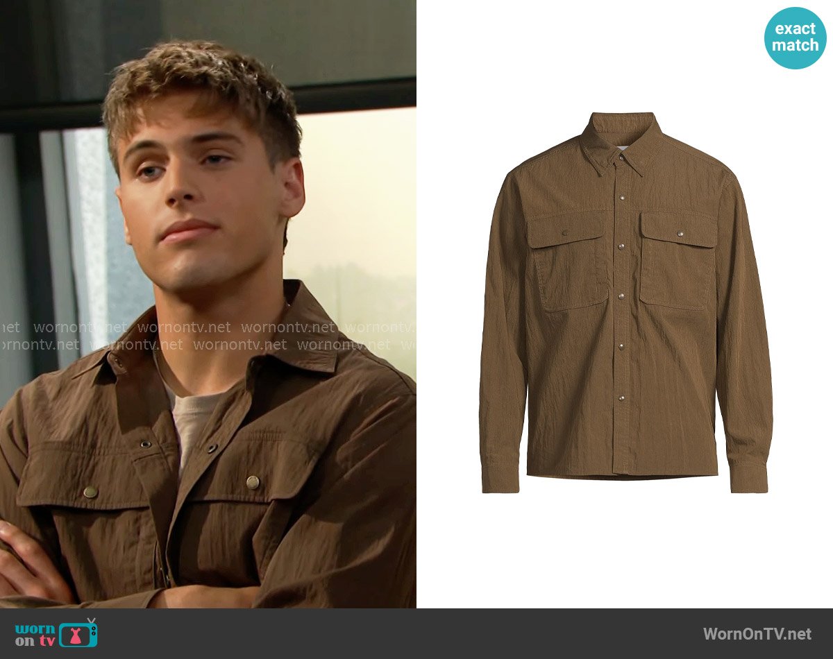 Corridor Cotton-Nylon Shirt worn by Will Spencer (Crew Morrow) on The Bold and the Beautiful