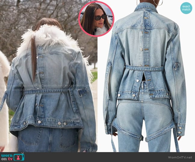 Courreges Bi-styling Denim Jacket worn by Meredith Marks on The Real Housewives of Salt Lake City