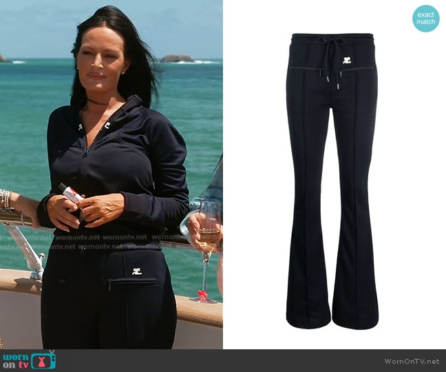Courrèges Drawstring Flared Trousers worn by Lisa Barlow on The Real Housewives of Salt Lake City