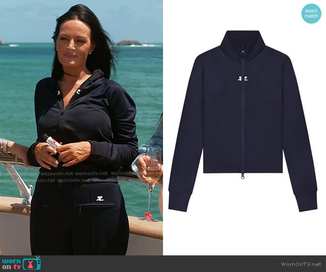 Courrèges Scuba-jersey Jacket worn by Lisa Barlow on The Real Housewives of Salt Lake City