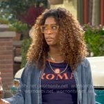 Courtney’s ROMA tee on The Neighborhood