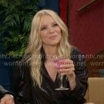 Cricket’s black metallic mini dress on The Young and the Restless