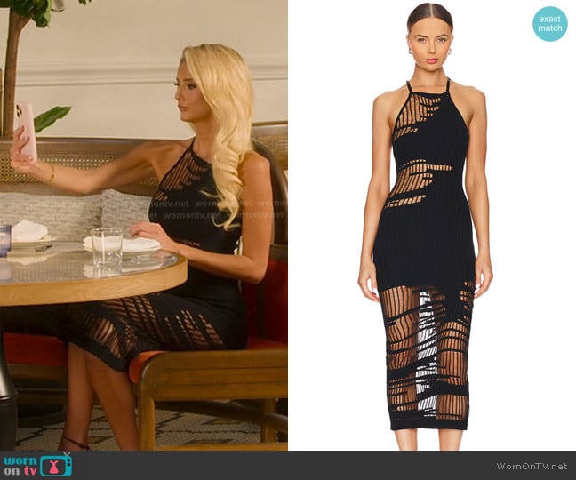 Cult Gaia Nodin Midi Dress worn by Emma Hernan on Selling Sunset