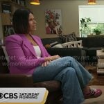 Dana Jacobson’s pink blazer and sneakers on CBS Mornings