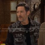 Daniel’s printed shirt jacket on The Young and the Restless