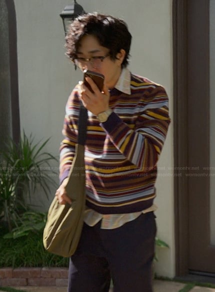 Daniel's striped sweater on Reasonable Doubt