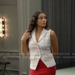 Daphne’s tweed vest on The Bold and the Beautiful