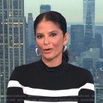 Darlene’s black striped ribbed dress on Today