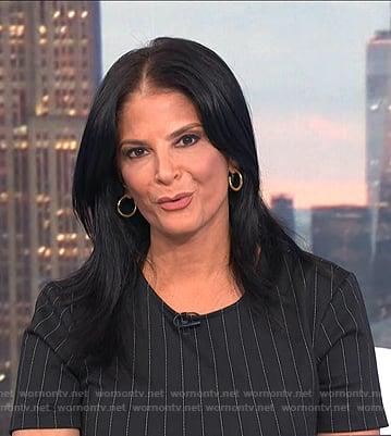 Darlene's black pinstripe dress on Today