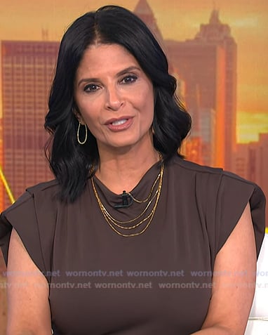 Darlene's brown jersey dress on Today
