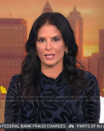 Darlene's navy burnout dress on Today