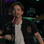 David Archuleta’s floral embroidered shirt on The Kelly Clarkson Show