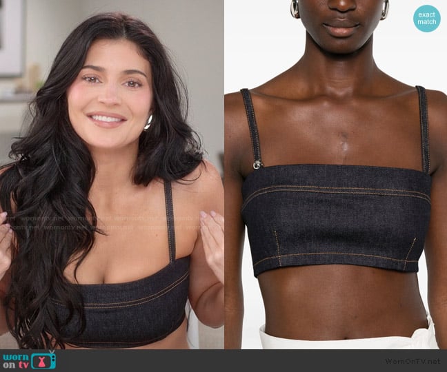  Denim Cropped Top Jacquemus worn by Kylie Jenner (Kylie Jenner) on The Kardashians