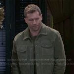 Derek’s green suede jacket on Beyond the Gates