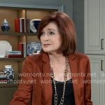 Diane’s rust brown blazer on General Hospital