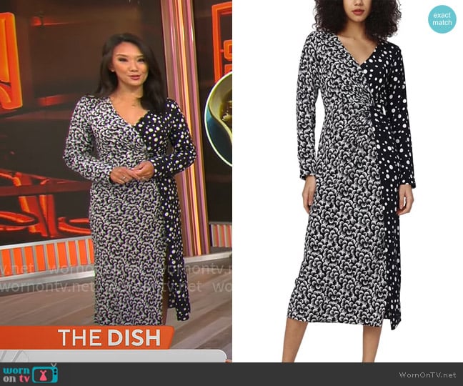 Diane von Furstenberg Zania Dress worn by Nancy Chen on CBS Mornings