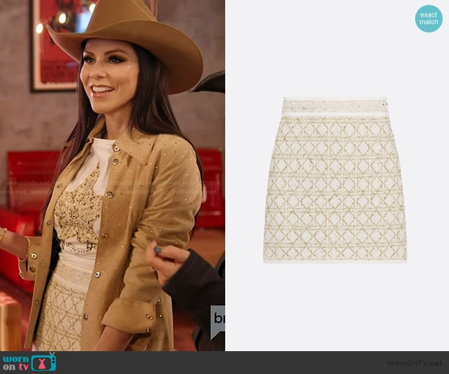 Dior Dior Or Cannage Miniskirt worn by Heather Dubrow on The Real Housewives of Orange County