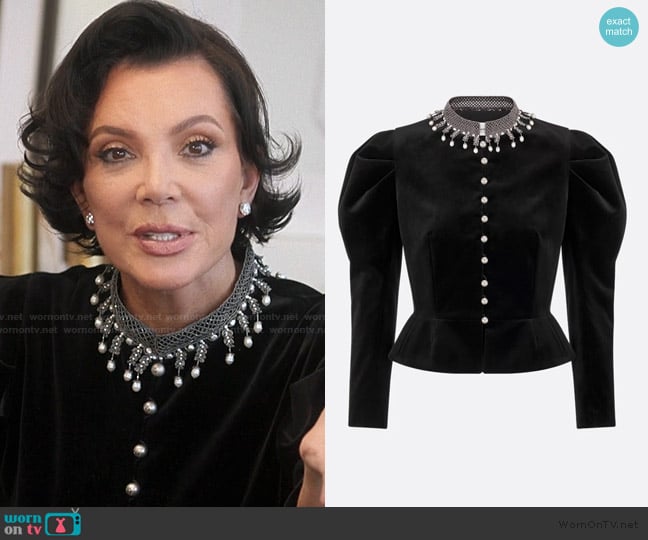 Dior Embroidered Jacket worn by Kris Jenner (Kris Jenner) on The Kardashians